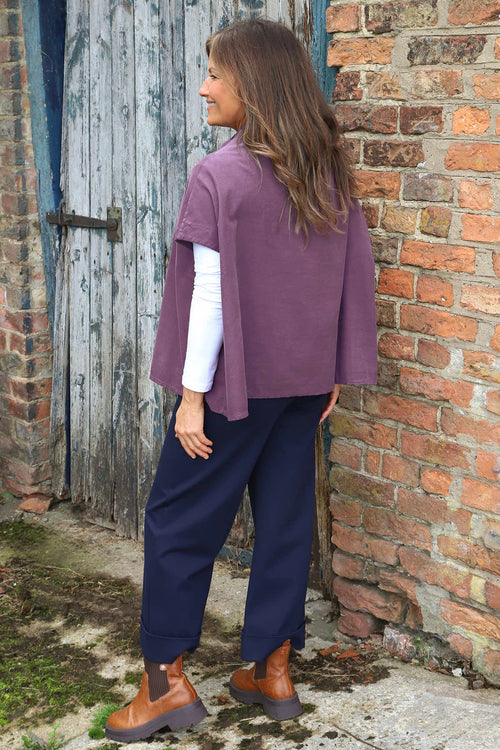 Sabella Needlecord Shirt Purple - Image 4