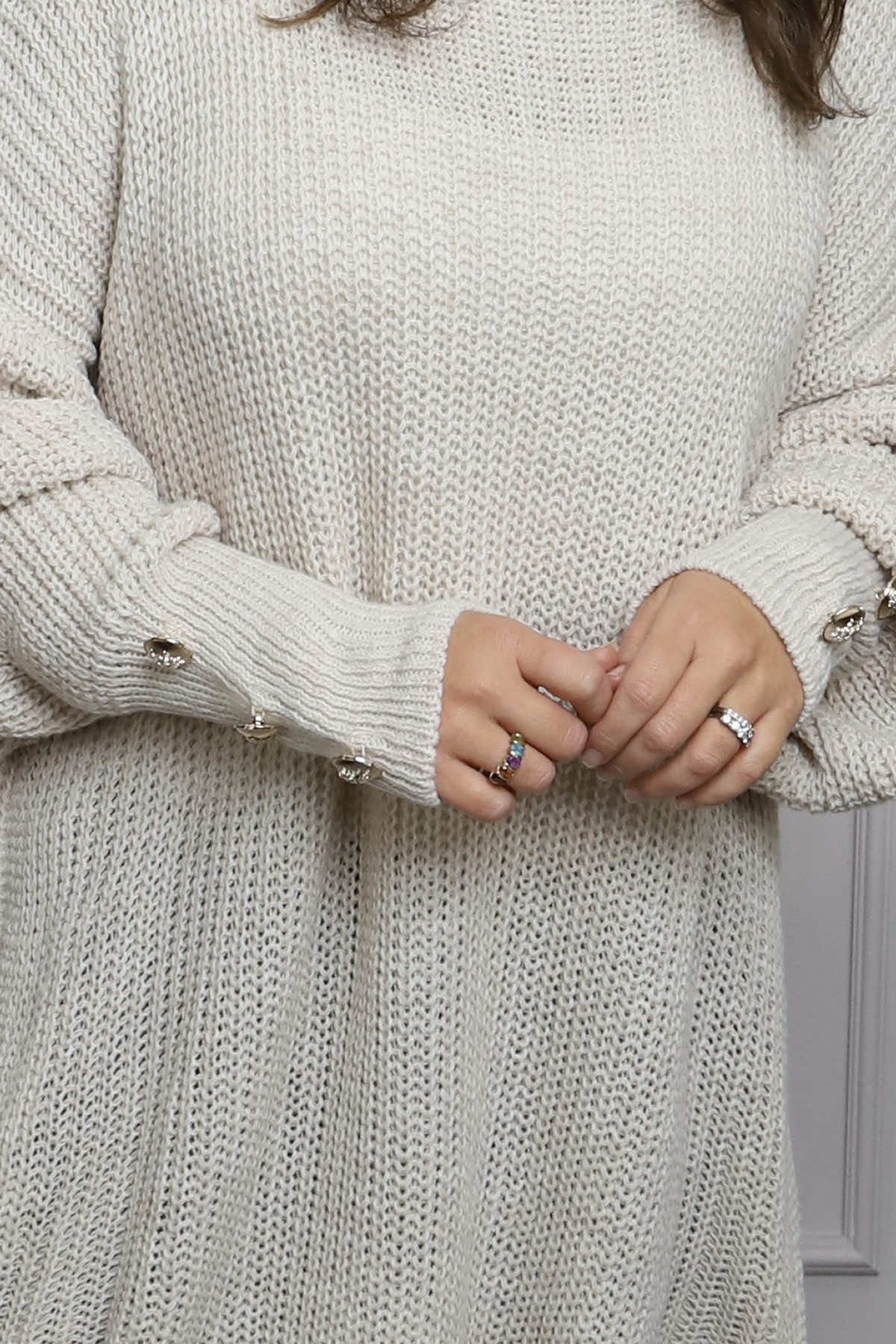 Peggy Knitted Jumper Stone