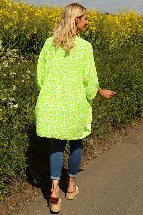 Kynance Leopard Print Top Green - Image 4