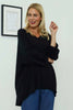 Maritza Slouch Cotton Top Black