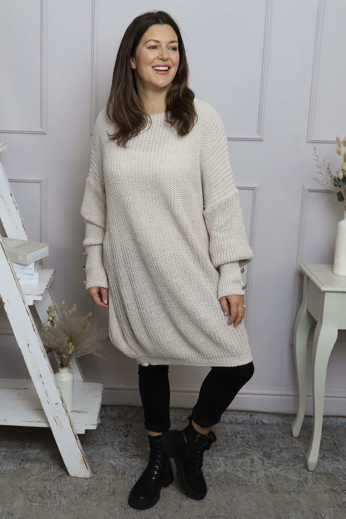 Peggy Knitted Jumper Stone