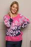 Paitlyn Print Cotton Top Fuchsia
