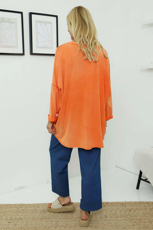 Maritza Slouch Cotton Top Orange - Image 4