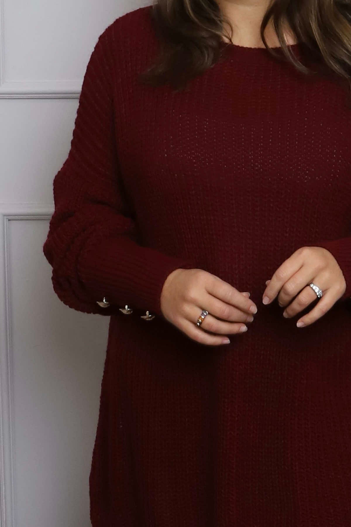 Peggy Knitted Jumper Wine