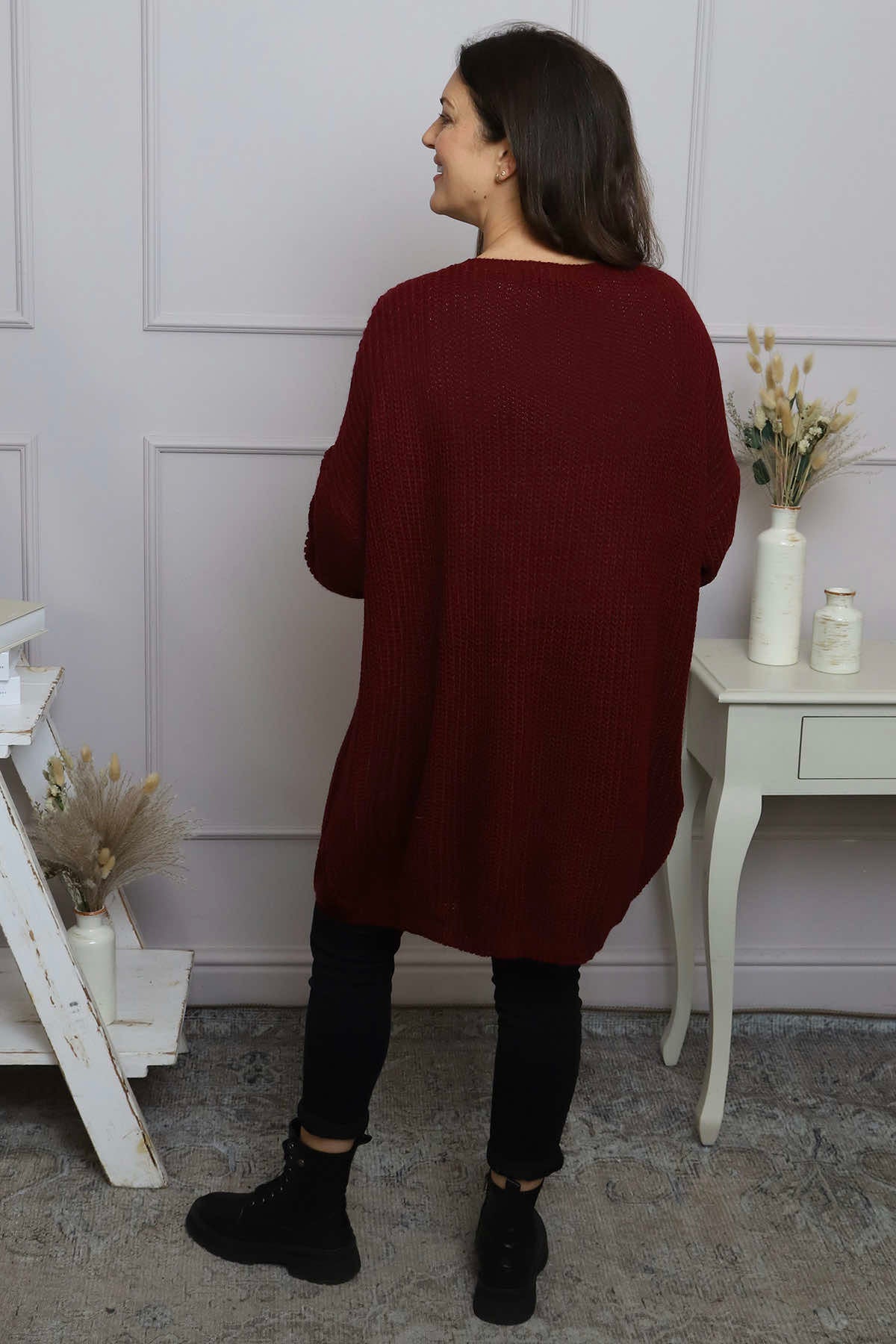Peggy Knitted Jumper Wine