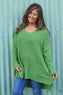 Alira Waffle Knitted Jumper Green