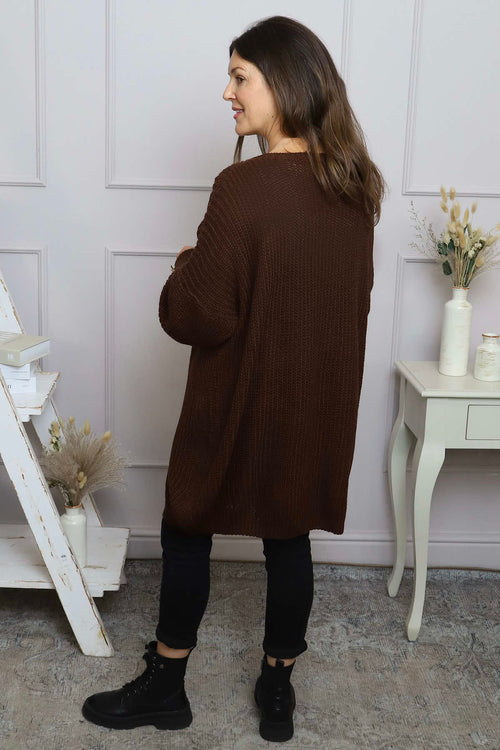 Peggy Knitted Jumper Cocoa - Image 4