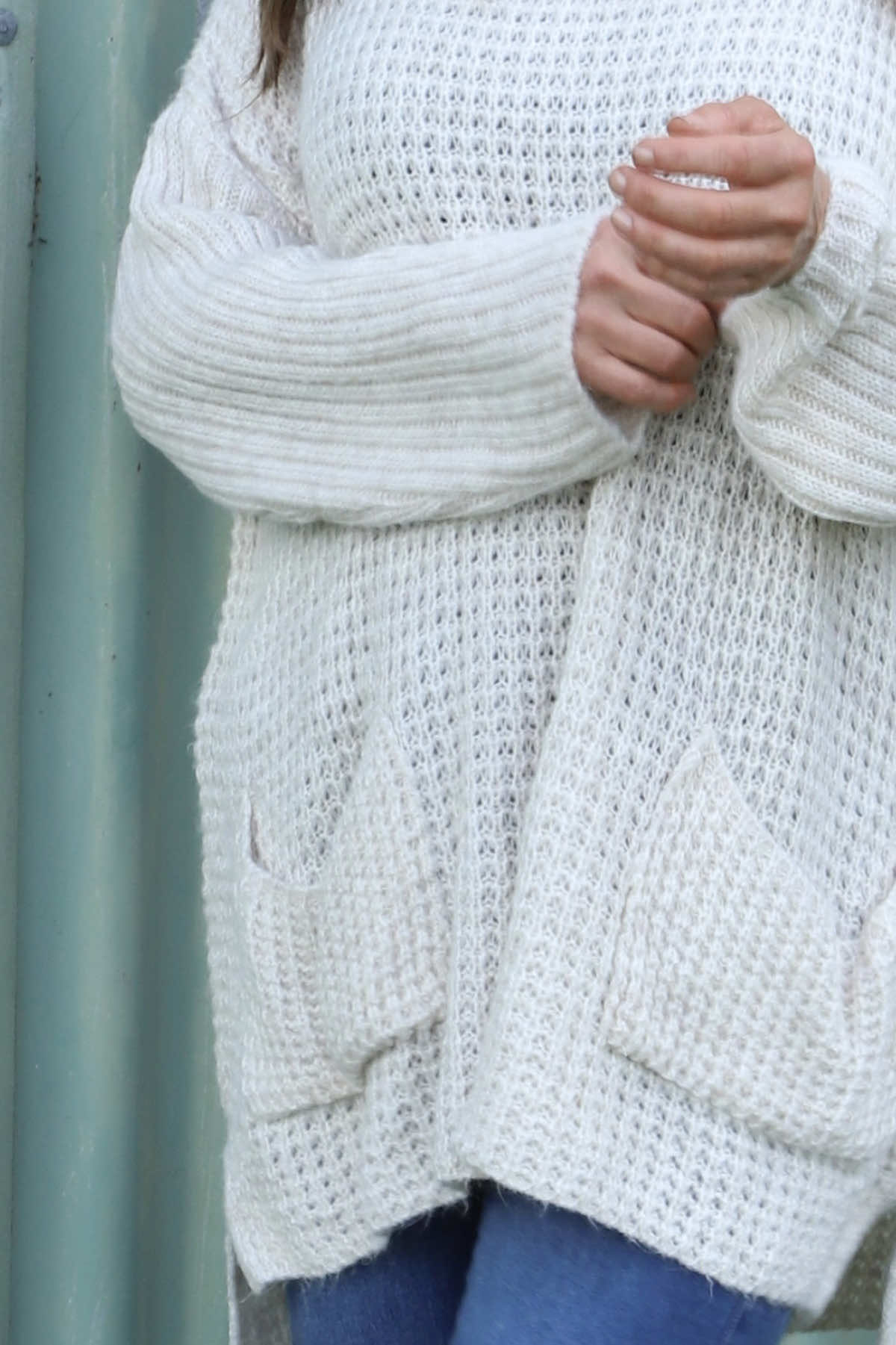 Alira Waffle Knitted Jumper Stone