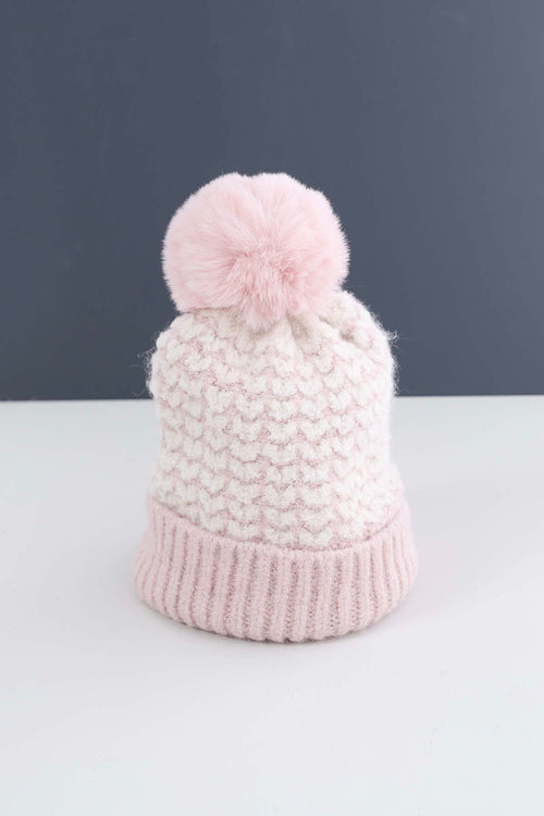 Vivienne Bobble Hat Pink - Image 1