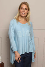 Nice Knit Top Light Blue Light Blue - Nice Knit Top Light Blue