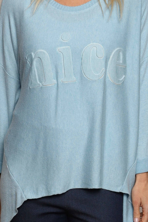 Nice Knit Top Light Blue - Image 3
