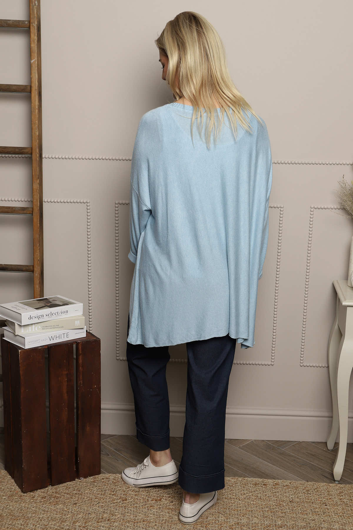 Nice Knit Top Light Blue