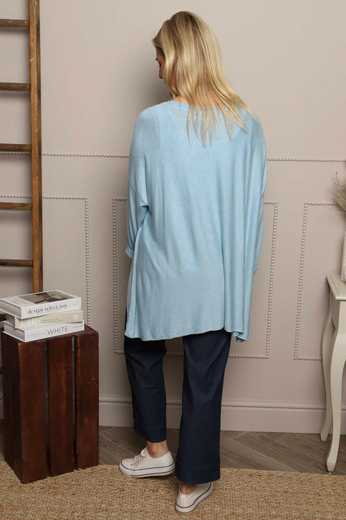 Nice Knit Top Light Blue - Image 4