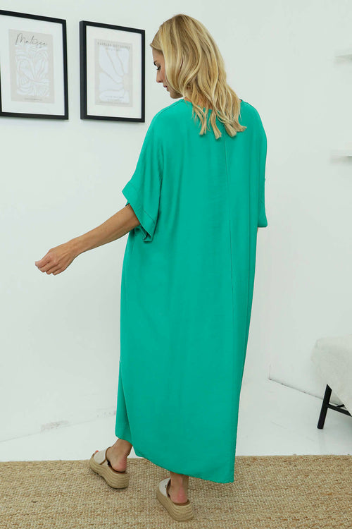 Bernadetta Flower Dress Emerald - Image 4