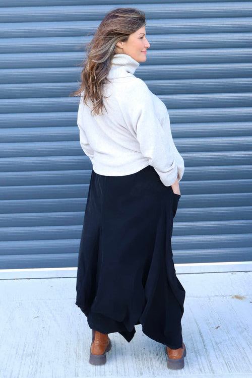 Orla Needlecord Parachute Skirt Black - Image 4