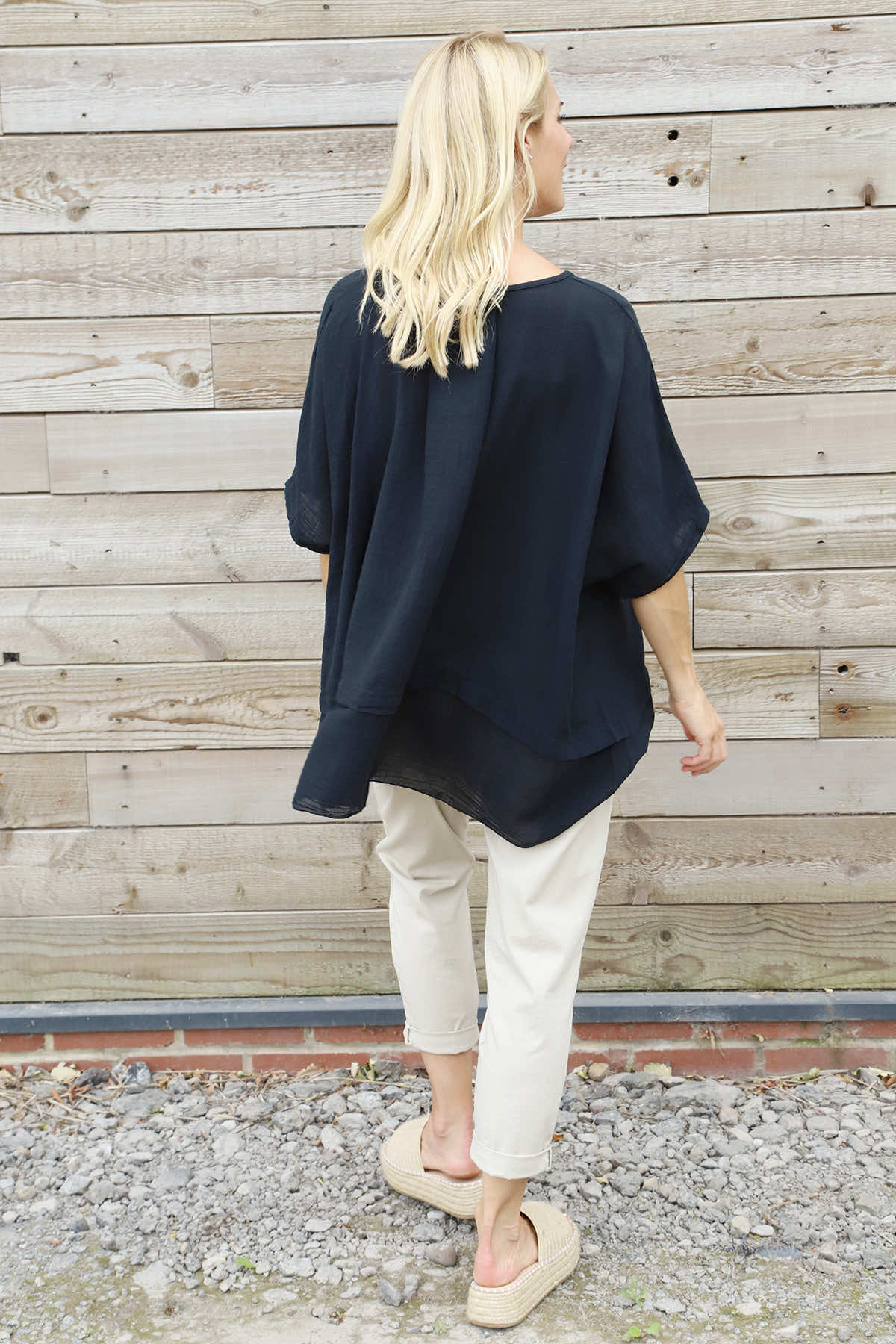 Sandra Cotton Top Black