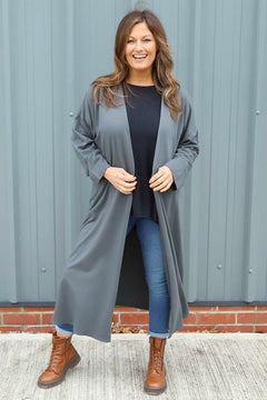 Halette Cotton Jacket Mid Grey