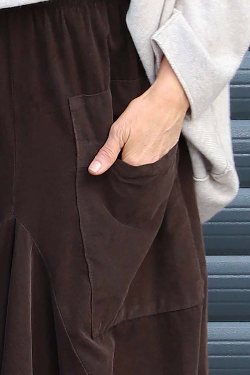 Orla Needlecord Parachute Skirt Cocoa - Image 3