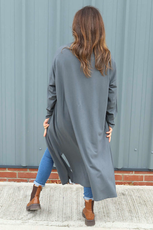 Halette Cotton Jacket Mid Grey - Image 4