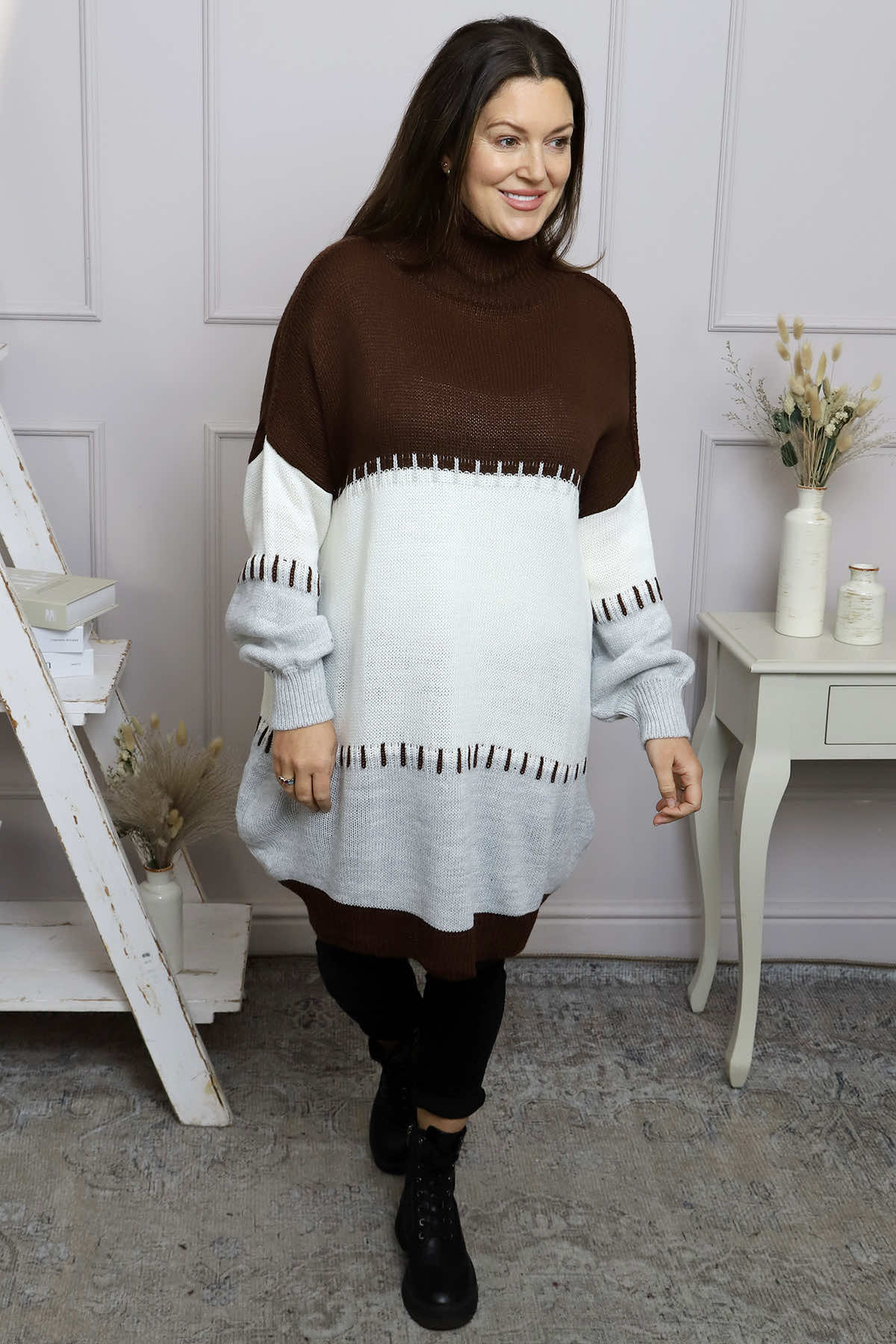 Doris Polo Knitted Jumper Cocoa