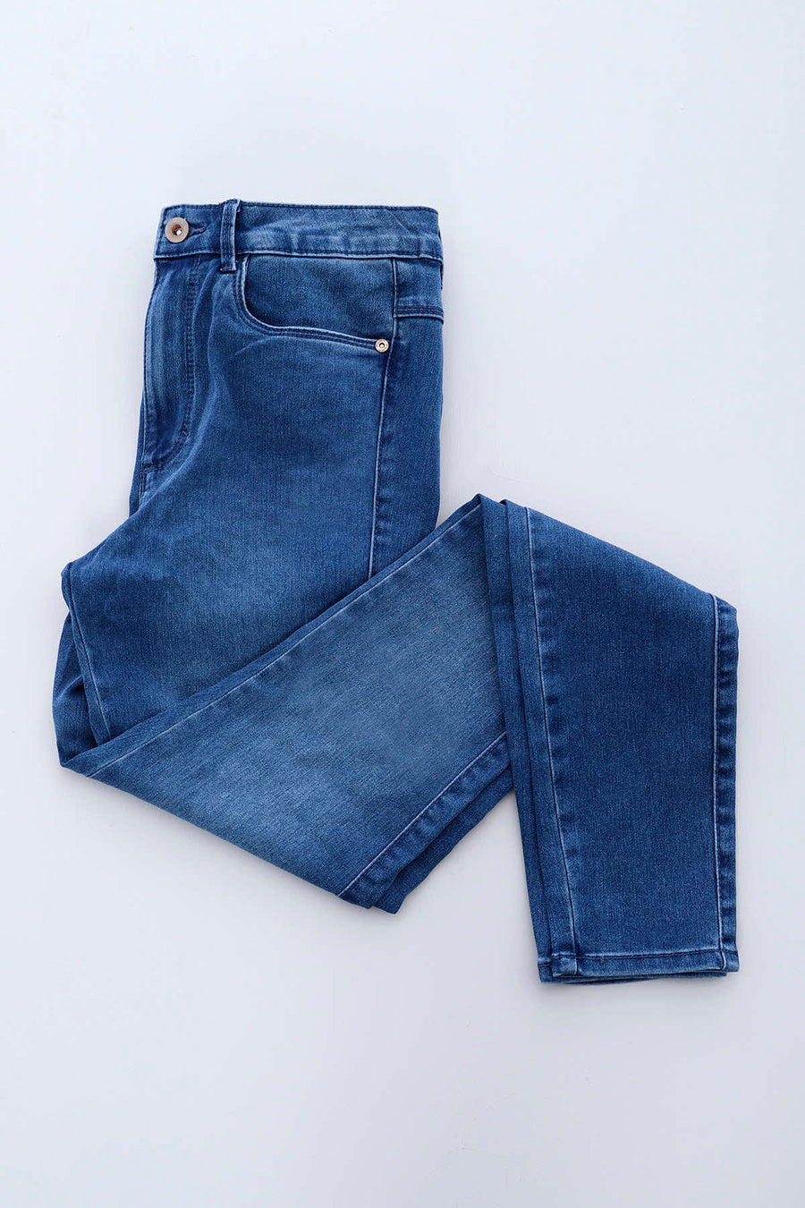 Dark Blue Denim Only Jeans Mid Waist Only High Waist Skinny Jeans