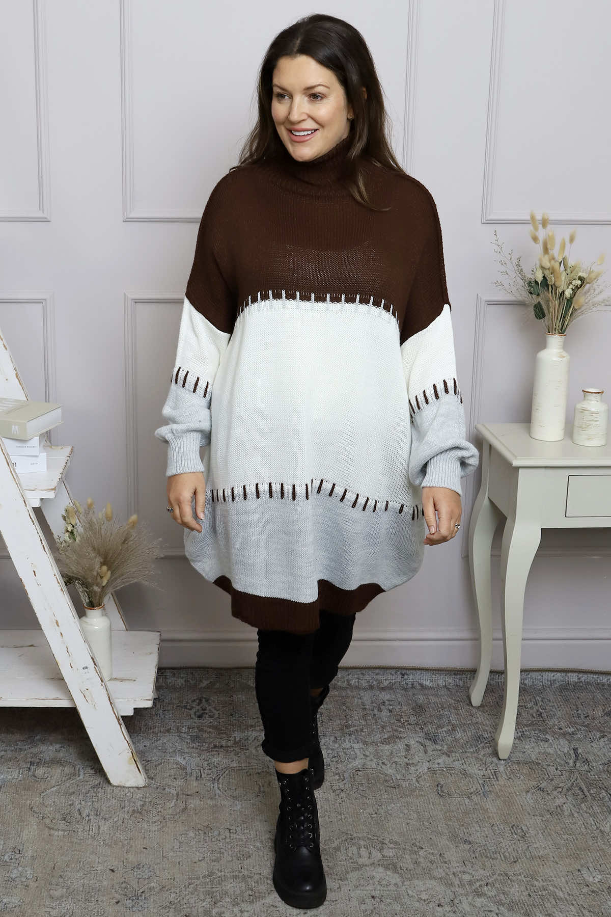 Doris Polo Knitted Jumper Cocoa