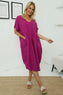 Fenella Linen Dress Purple