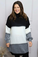 Doris Polo Knitted Jumper Black Black - Doris Polo Knitted Jumper Black