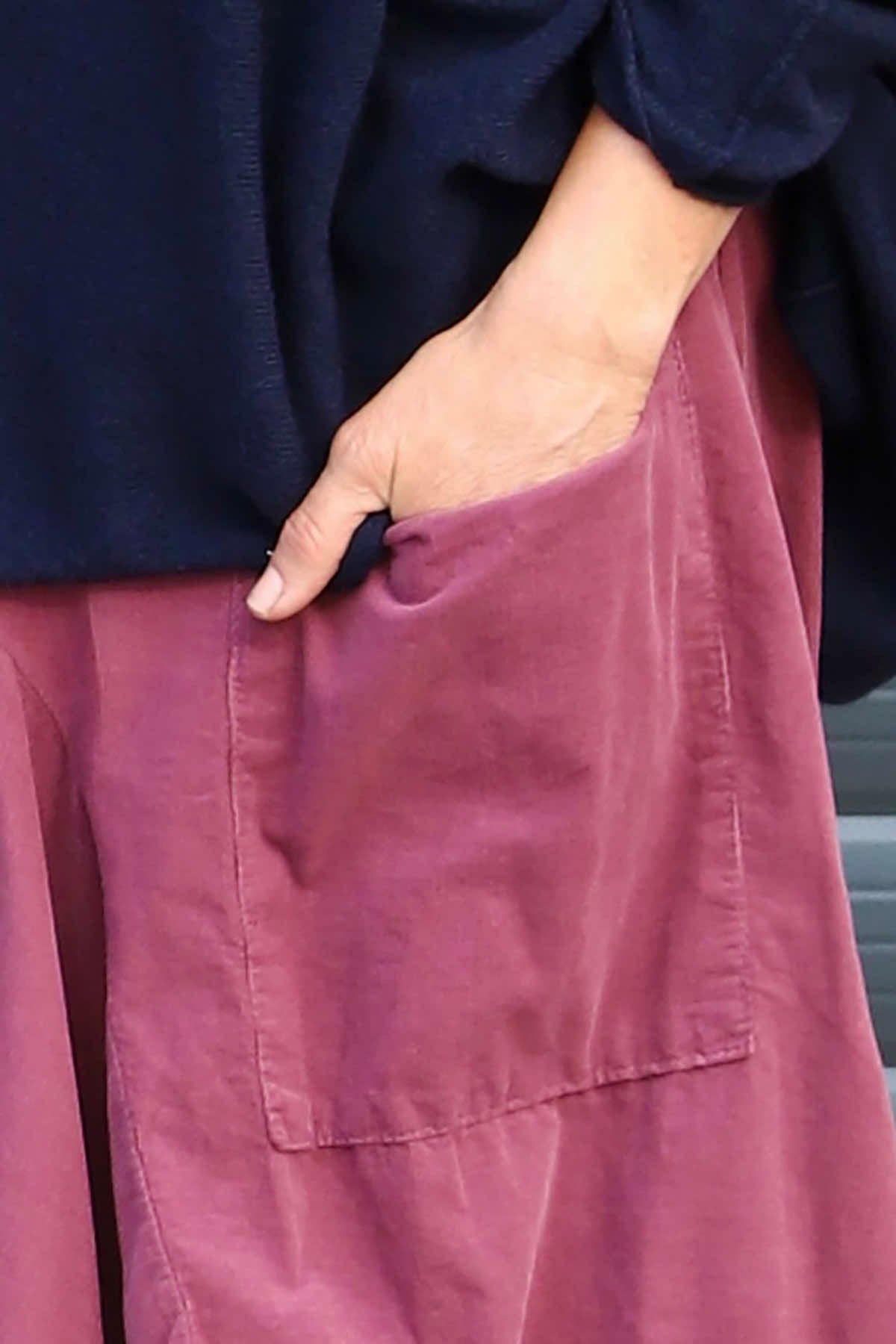 Orla Needlecord Parachute Skirt Plum