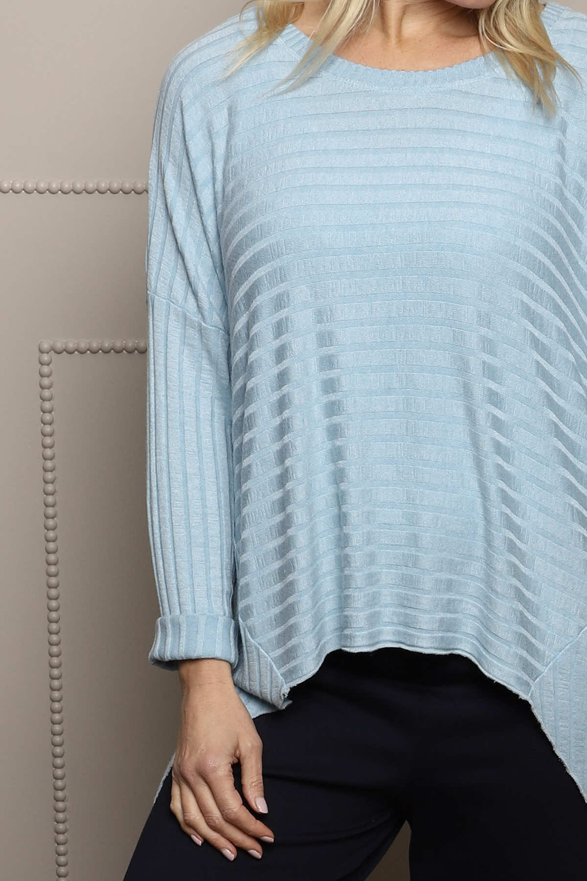 Allissa Knit Top Light Blue