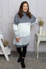Doris Polo Knitted Jumper Mid Grey Mid Grey - Doris Polo Knitted Jumper Mid Grey