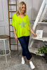 Imani Star Cotton Tee Lime