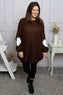 Magdalena Heart Sleeve Knitted Jumper Cocoa