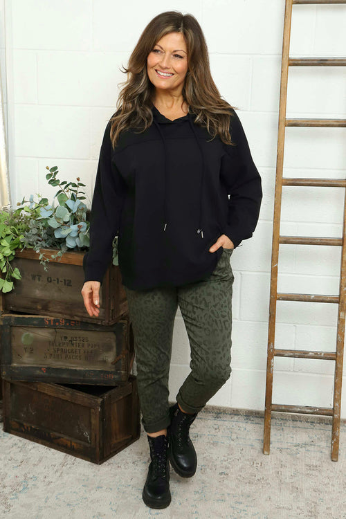 Yarwell Leopard Print Joggers Khaki - Image 2