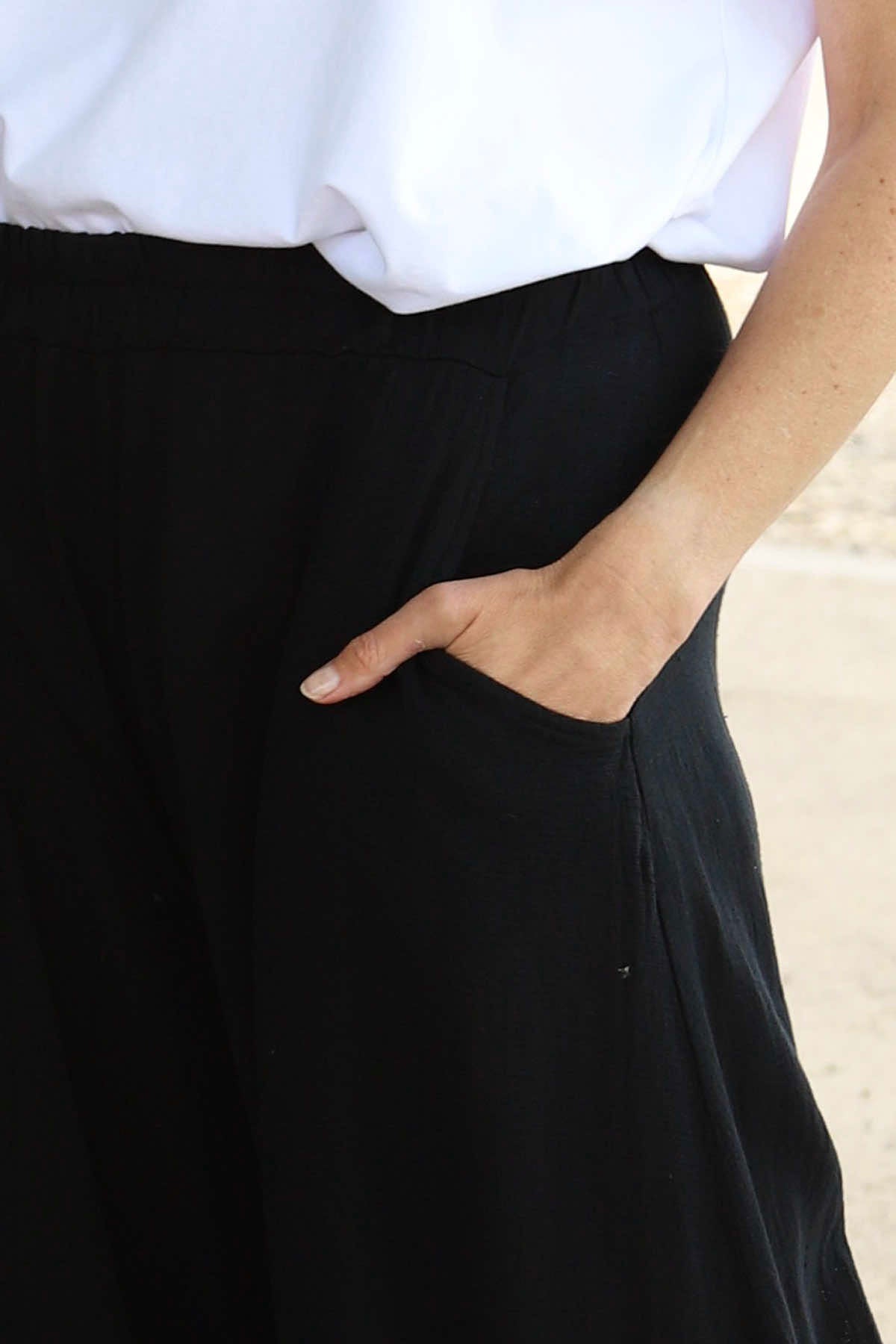 Lorna Cotton Culottes Black