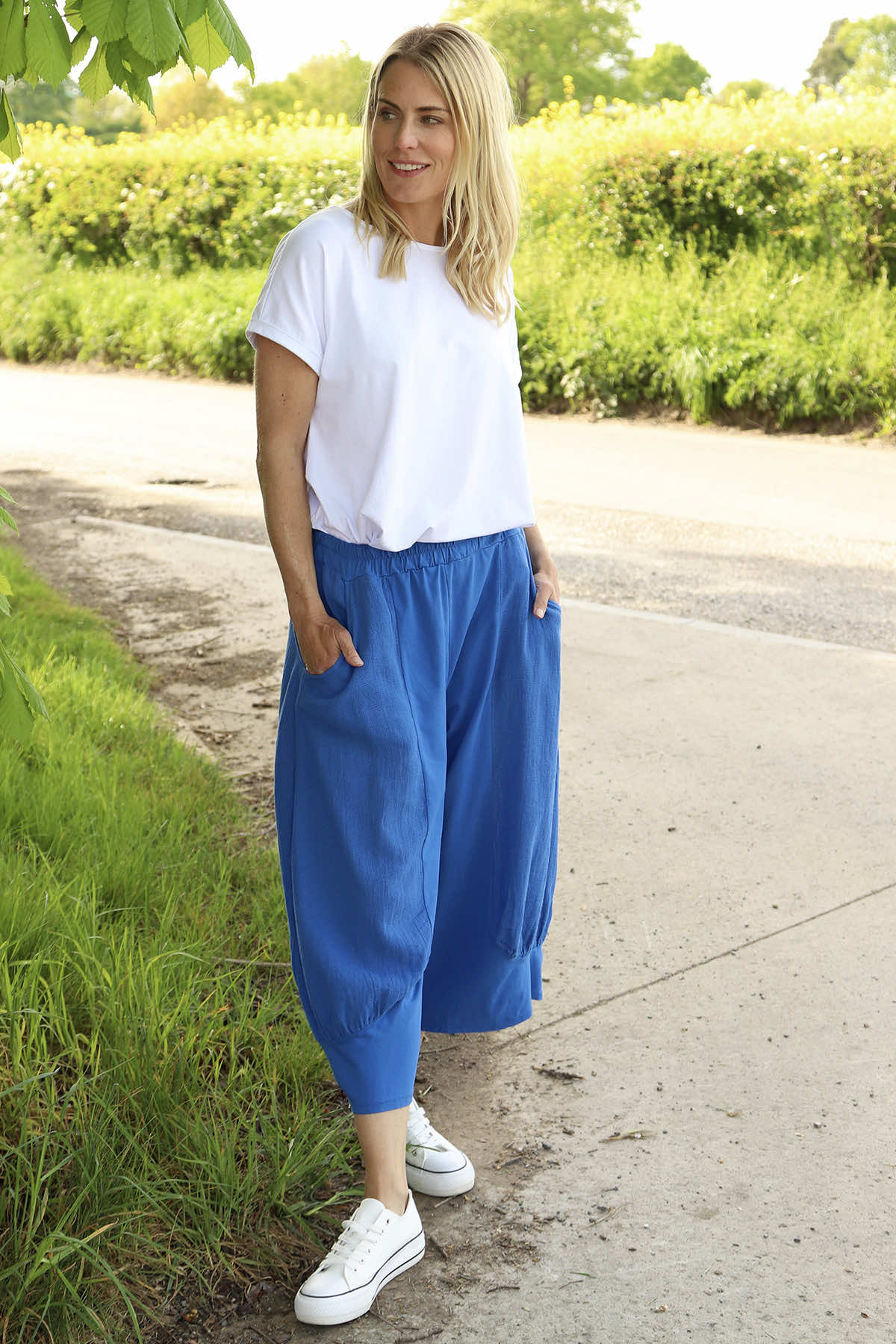 Lorna Cotton Culottes Cobalt