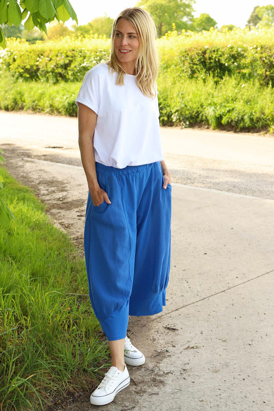 Lorna Cotton Culottes Cobalt