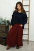 Kyra Needlecord Skirt Wine