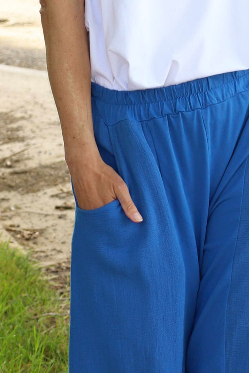 Lorna Cotton Culottes Cobalt - Image 3
