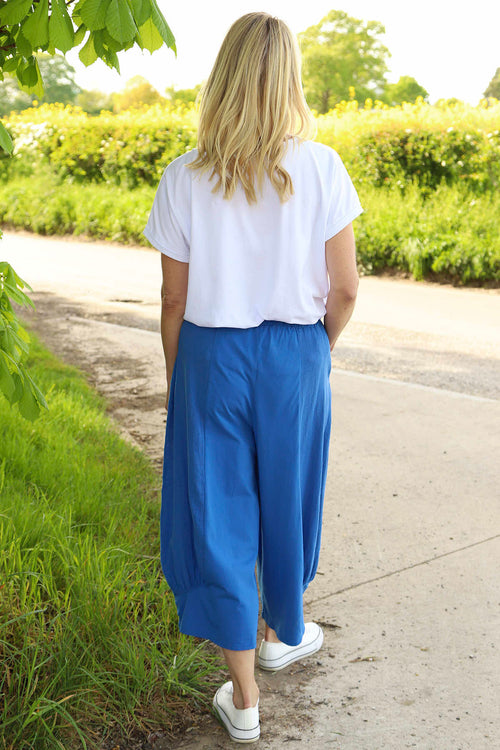 Lorna Cotton Culottes Cobalt - Image 4