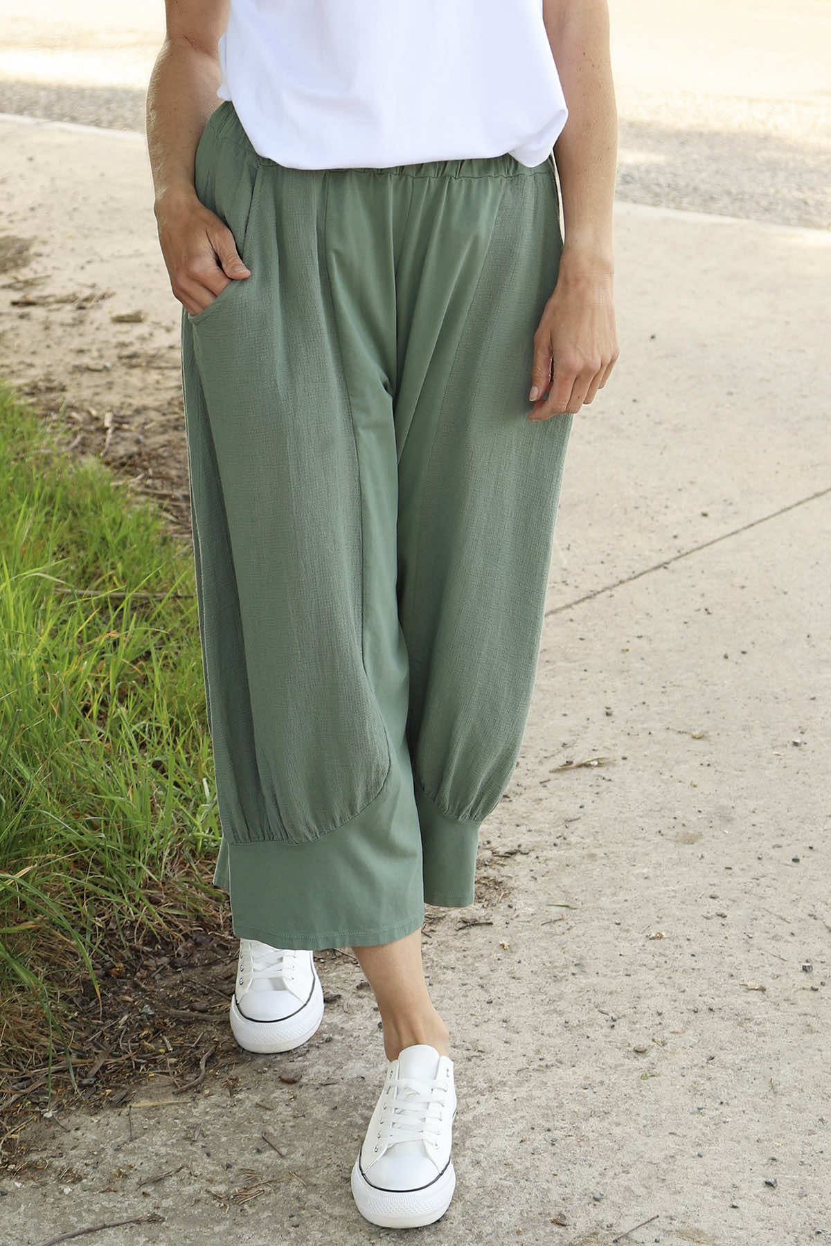 Lorna Cotton Culottes Khaki