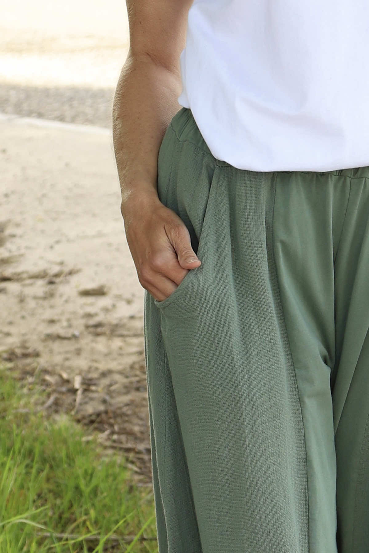 Lorna Cotton Culottes Khaki