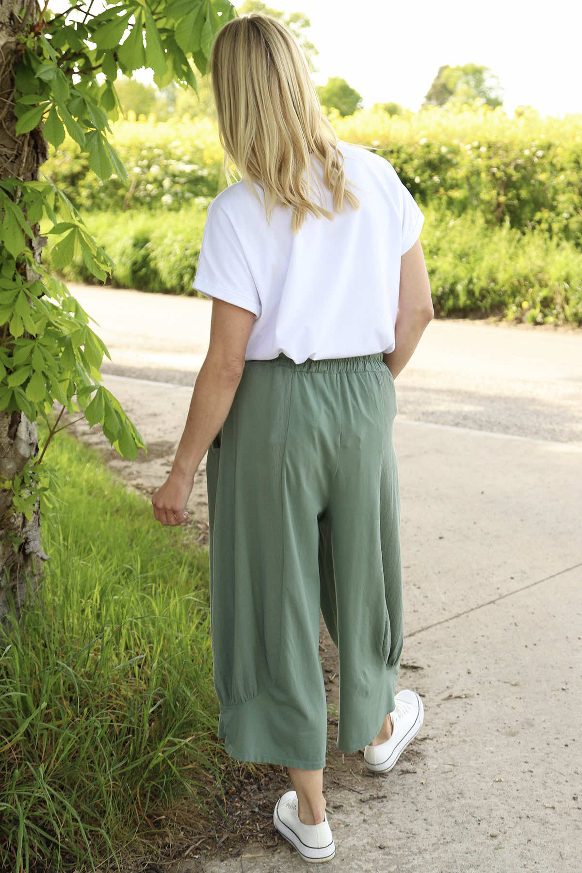 Lorna Cotton Culottes Khaki
