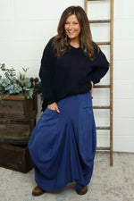 Orla Parachute Linen Skirt Royal Blue Royal Blue - Orla Parachute Linen Skirt Royal Blue