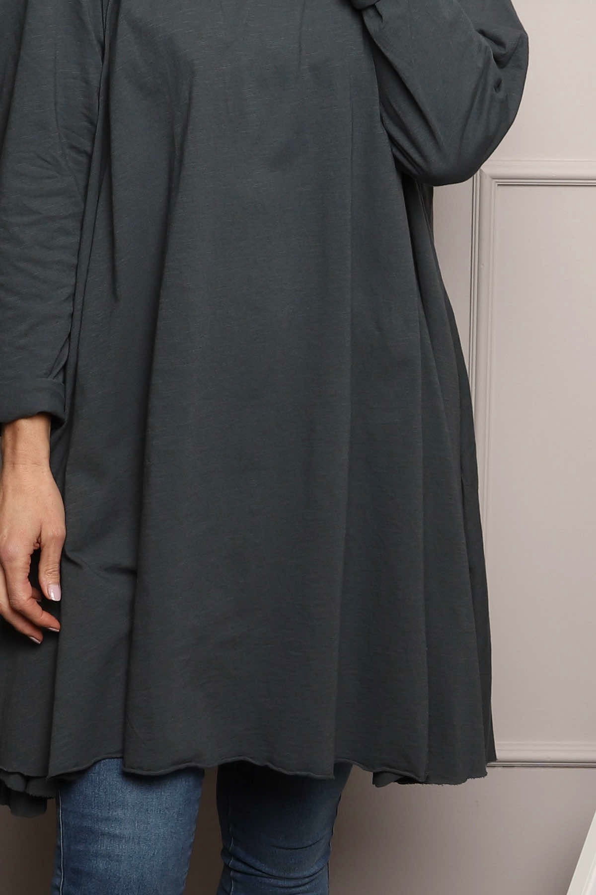 Portofino Cotton Tunic Charcoal