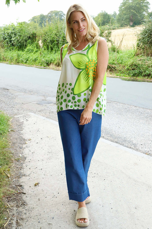 Bette Floral Vest Green - Image 3