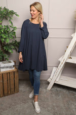 Portofino Cotton Tunic Navy Navy - Portofino Cotton Tunic Navy