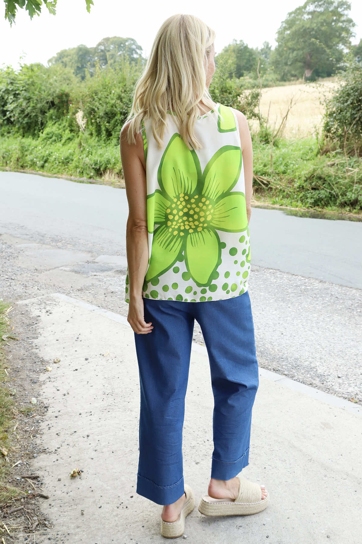 Bette Floral Vest Green