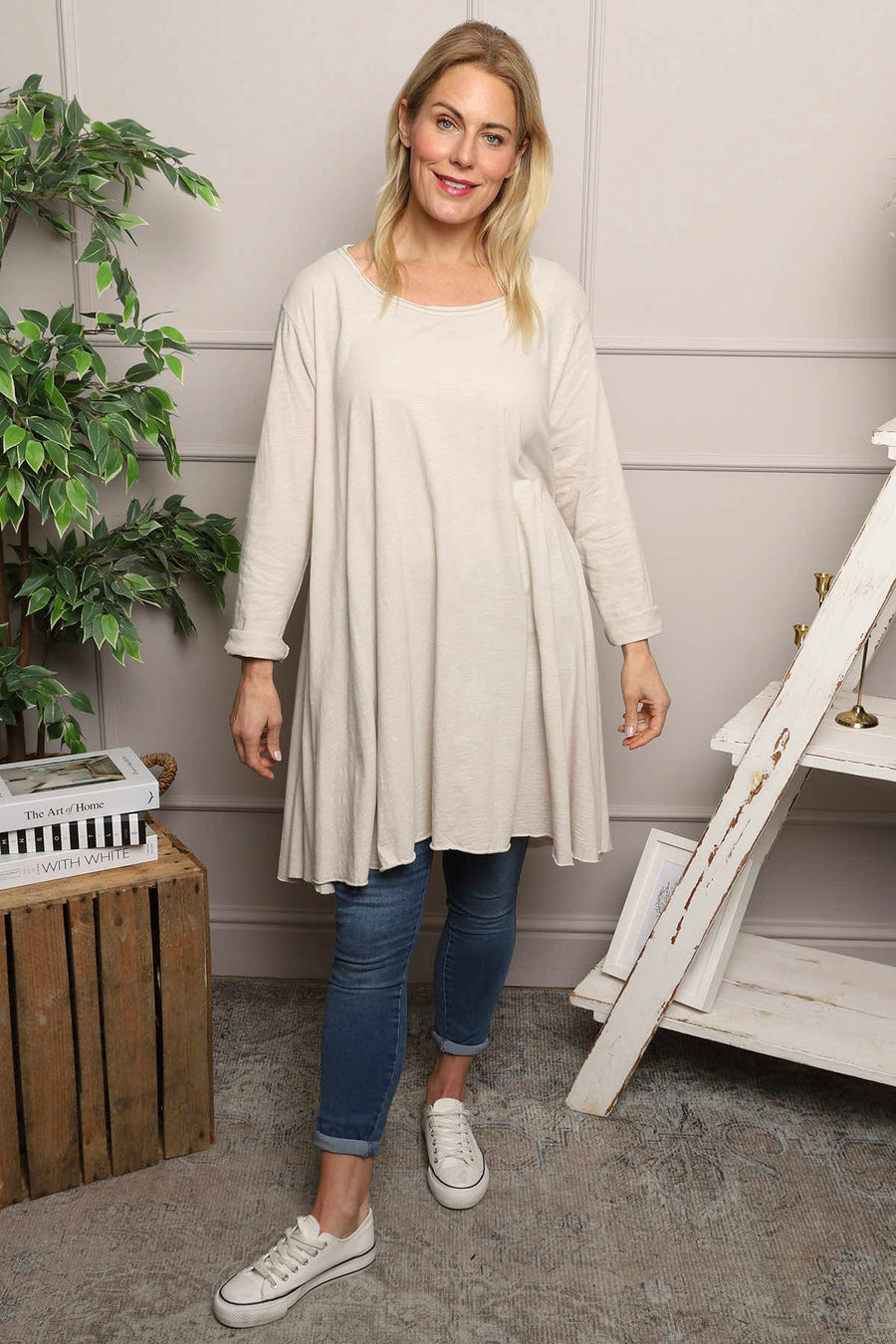 Portofino Cotton Tunic Stone