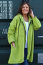 Emelina Zip Hooded Cotton Jacket Lime